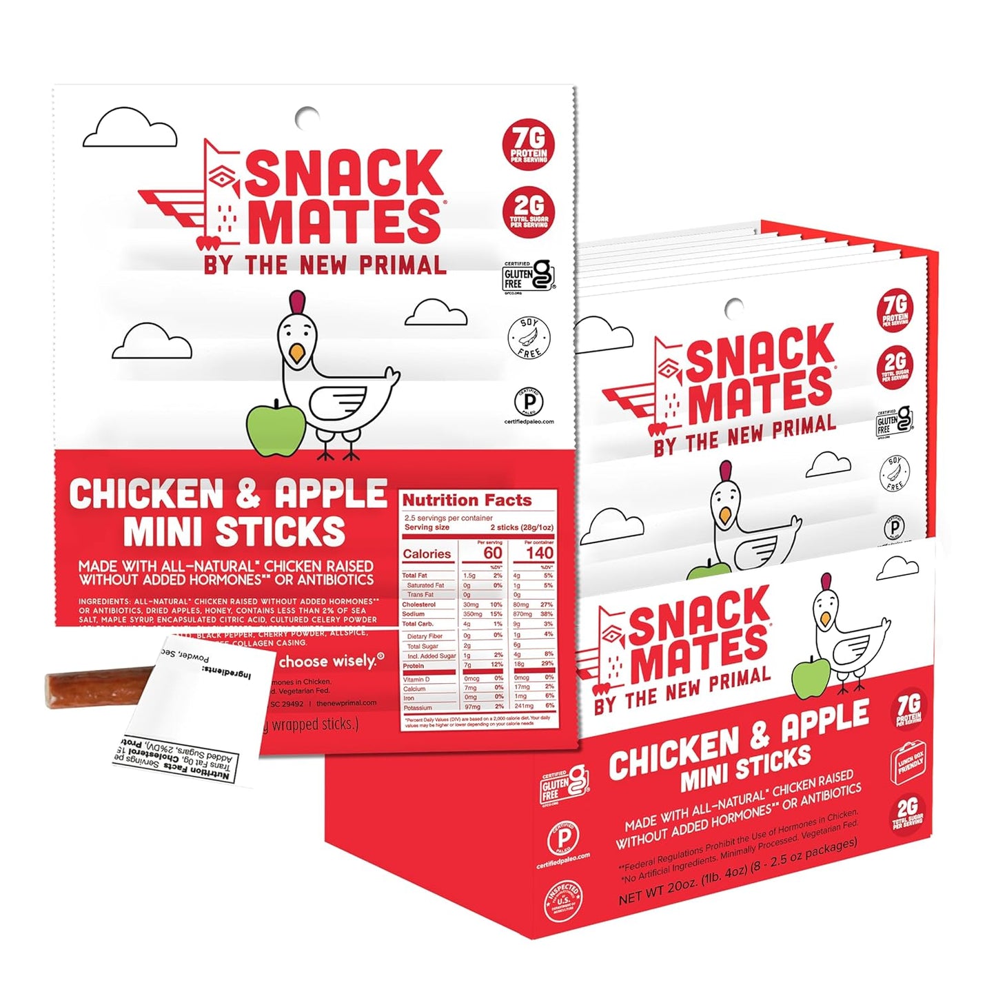 Snack Mates Chicken & Apple Sticks - Healthy Kids Snacks