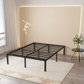 16 Inch Queen Bed Frame No Box Spring Needed - Heavy Duty Metal