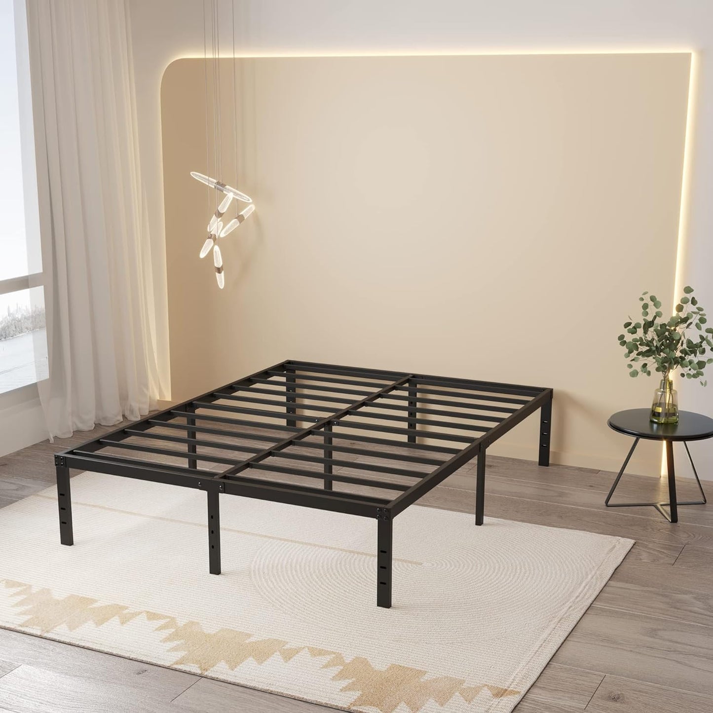 16 Inch Queen Bed Frame Heavy Duty Metal Platform Bed Frame
