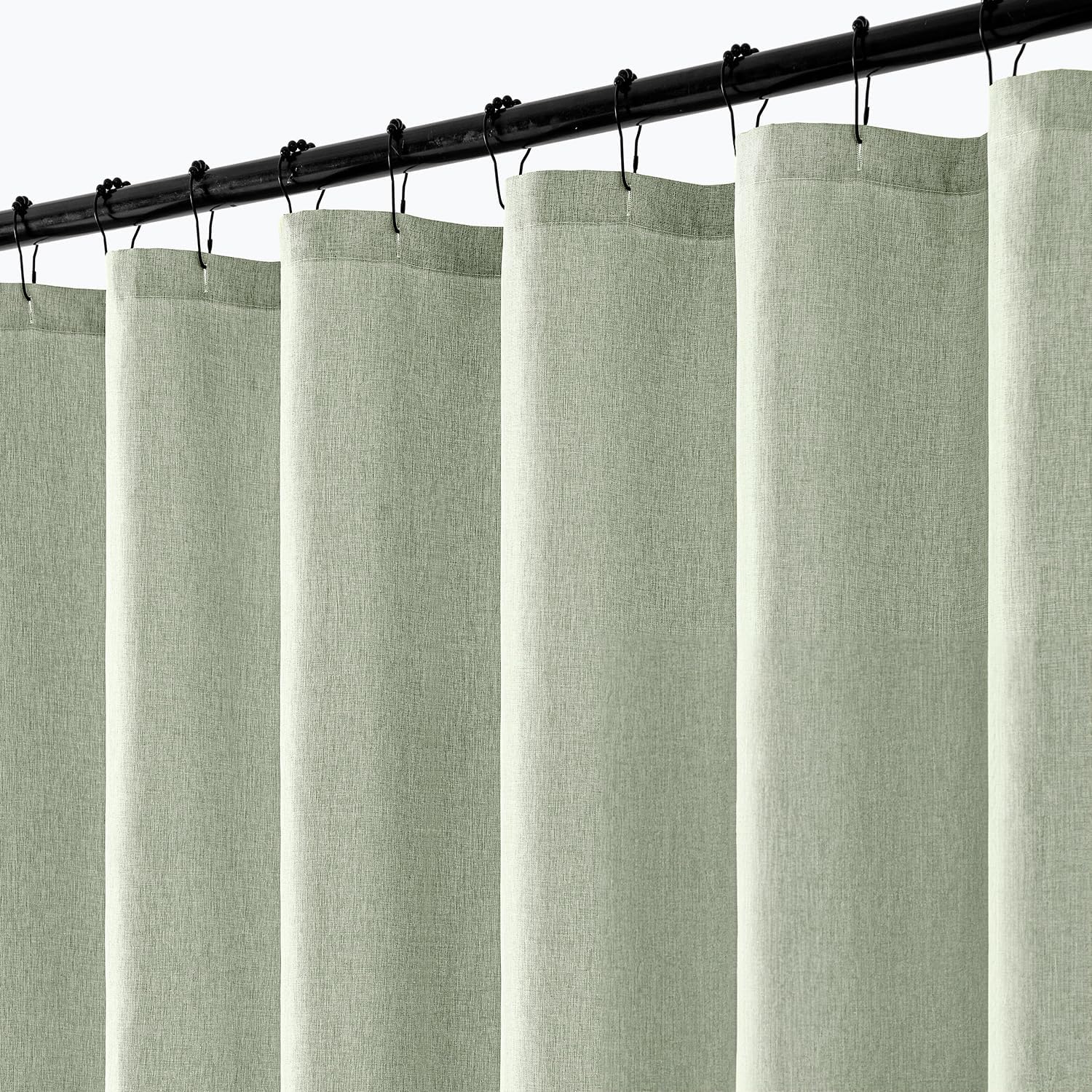 Extra Long Fabric Shower Curtain Set for Elegant Bathroom Decor