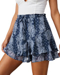 Flowy Shorts for Women Casual Cute Floral Skorts - Flattering Ruffle