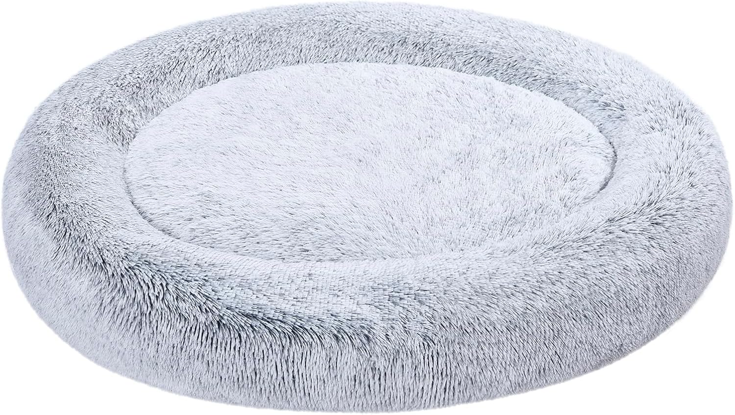 Donut Pet Bolster Faux Fur Bed for Dogs, Cozy and Comfortable