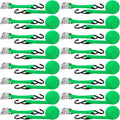 Cambuckle Tie Down Straps 16 Pack 1in x 15ft - Heavy Duty Securing