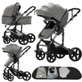 2 in 1 Baby Stroller Convertible Foldable Standard Stroller - High