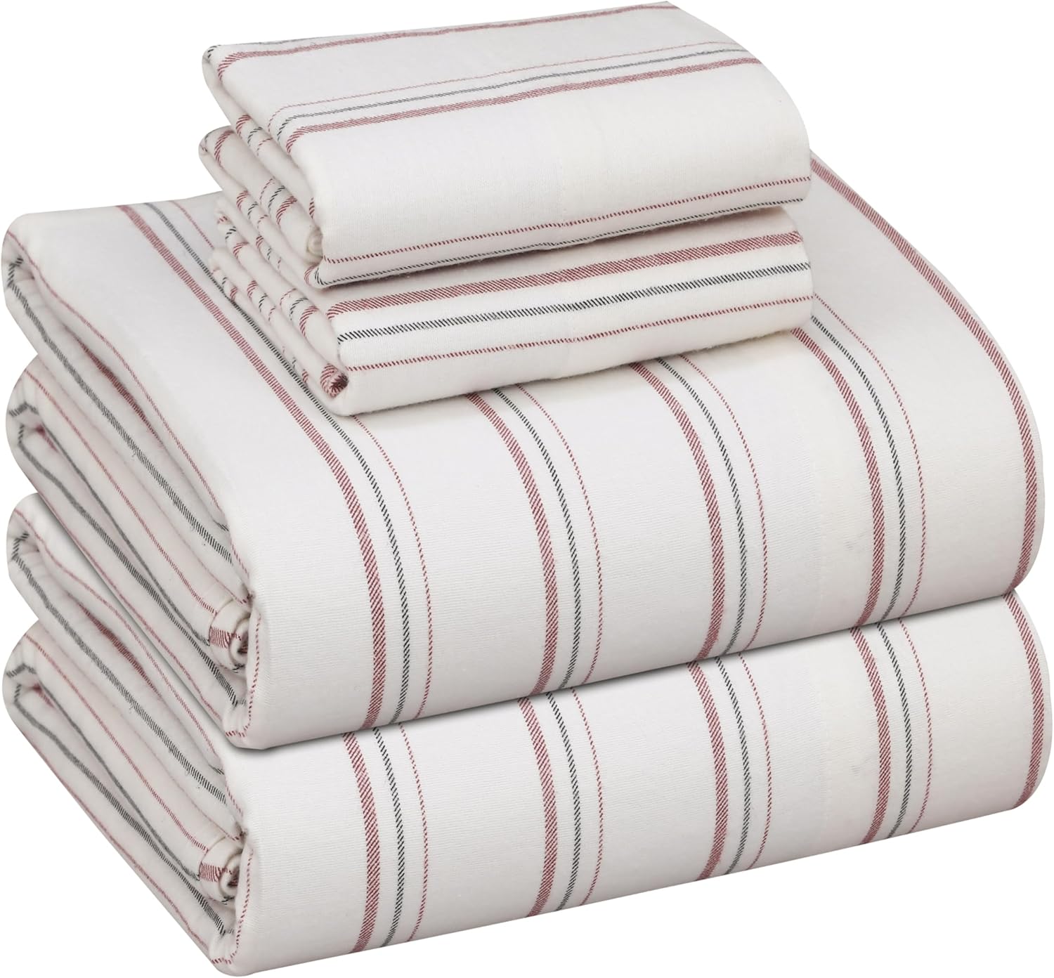 RUVANTI Flannel Sheets Queen Size - Soft & Cozy Cotton Set