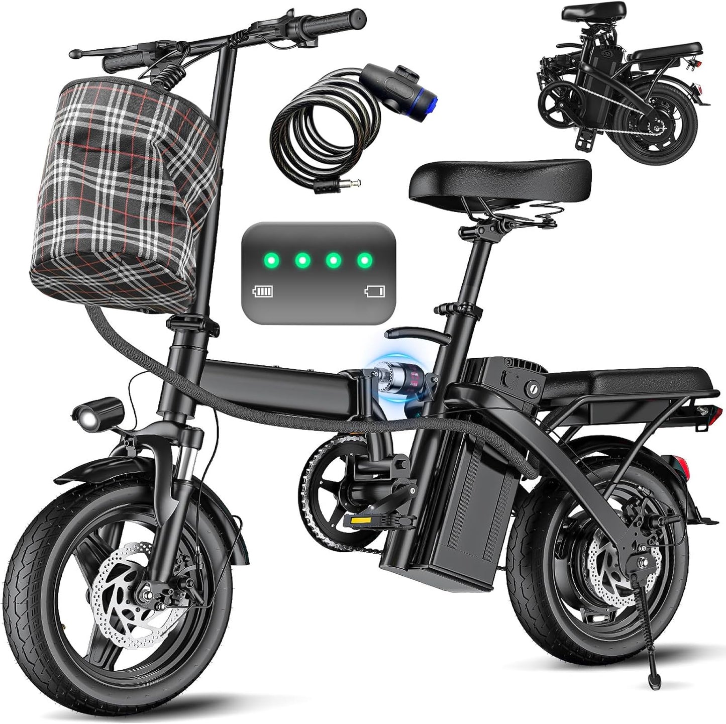 Folding Electric Bike for Adults and Teens with 560W Motor
