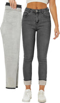 Fleece Lined Winter Jeans for Women - Warm Skinny Denim Jeggings