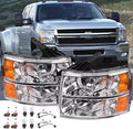 Headlights Assembly w/Bulbs & Harness for 2007-2014 Silverado - Direct