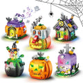 Halloween Building Blocks Set - 6 Spooky Models with Sound & Light
