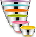 Umite Chef Mixing Bowls with Airtight Lids - Deep Stainless Set