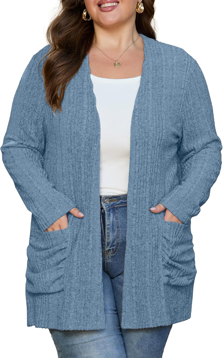 Plus Size Cardigan for Women by OLRIK - Lightweight & Cozy