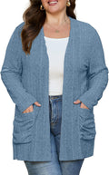 OLRIK Plus Size Cardigan for Women - Lightweight Open Front Sweater