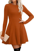 Sweater Dress for Women Long Sleeve Ribbed Knit Fit and Flare