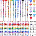 DIY Fairy Wand Garden Stakes Kit - 275 Pc Rainbow Crystal Tops