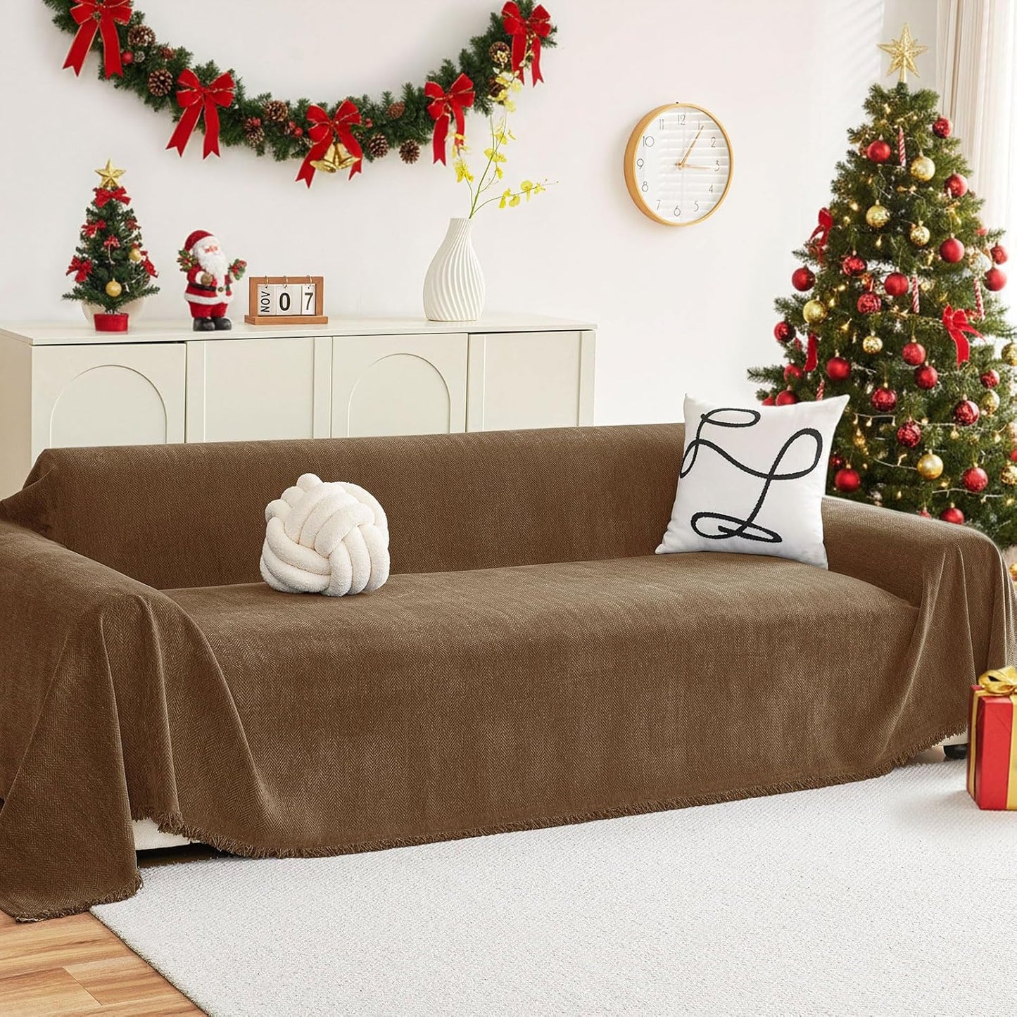 Hyha Couch Cover for Dogs - Soft Chenille Sofa Slipcover