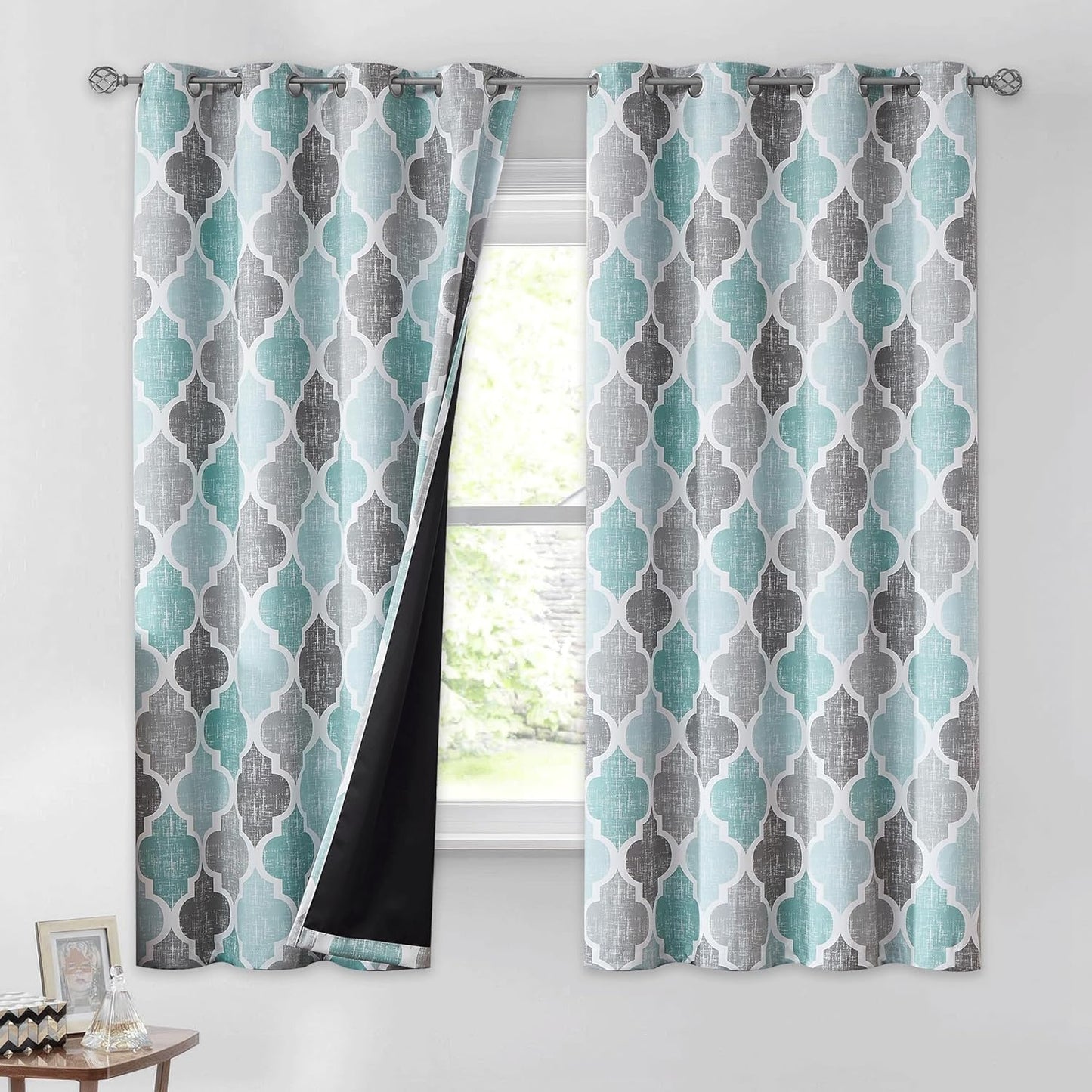 Beauoop 100% Blackout Curtains for Bedroom and Living Room