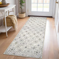 2x6 Runner Rug Beige Yellow - Moroccan Faux Wool Hallway Runner