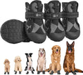 Dog Shoes for Large Medium Dogs - Waterproof Anti Slip Booties