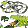 TUMAMA Dinosaur Toys Race Track Set - 281 Piece Dinosaur Road Race