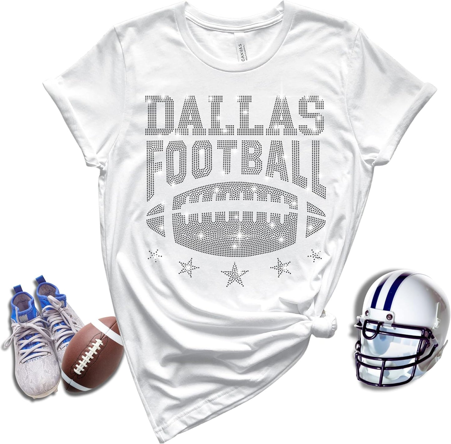 Retro Style Dallas Texas Rhinestone Fan T-Shirts for Everyone