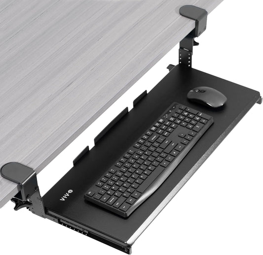 VIVO Large Height Adjustable Under Desk Keyboard Tray for Ergonomics
