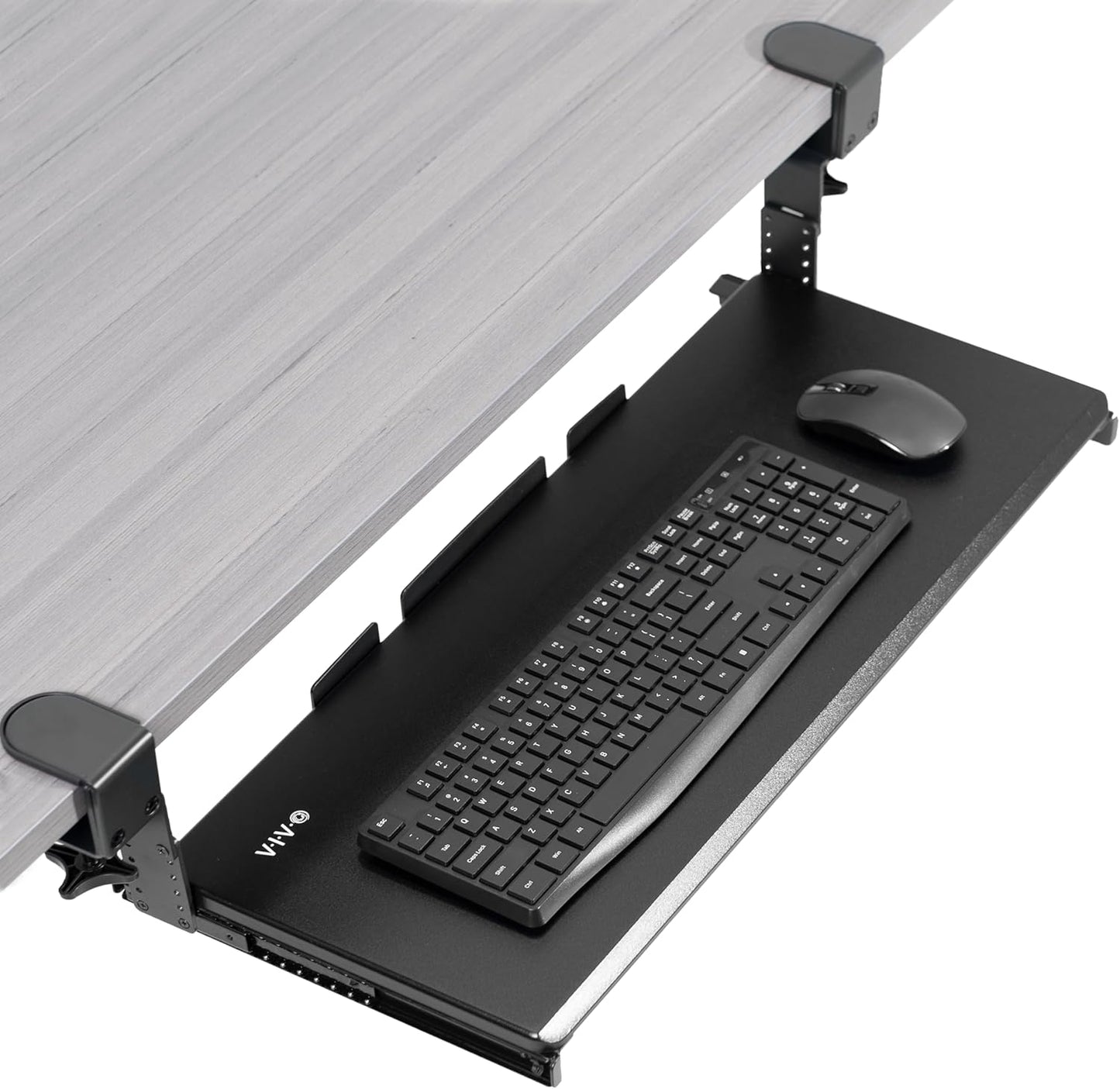 Effortlessly Organize Your Workspace with VIVO Adjustable Keyboard Tray