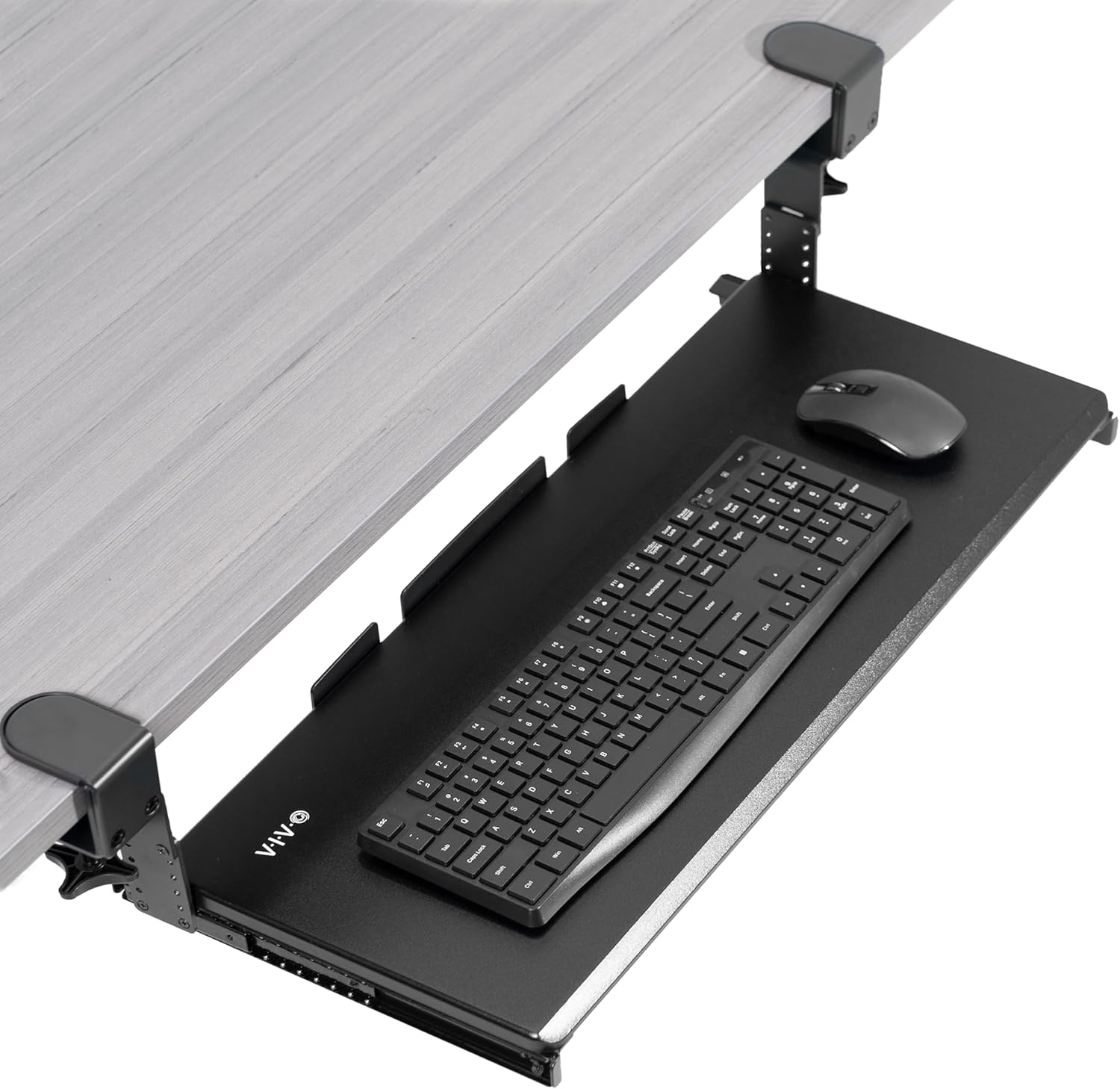 Effortlessly Organize Your Workspace with VIVO Adjustable Keyboard Tray