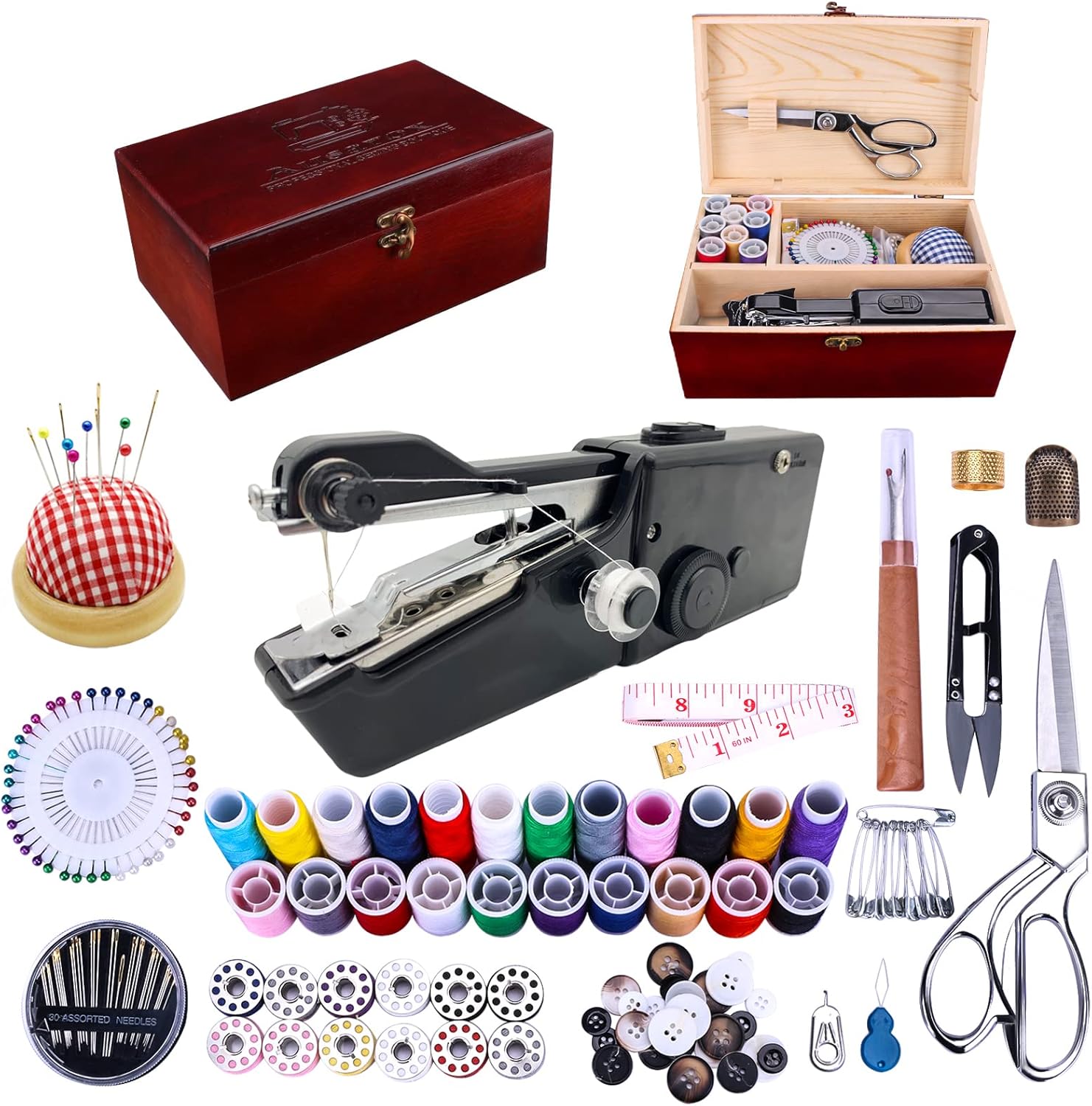 Handheld Sewing Machine with 153-Piece Sewing Kit for All