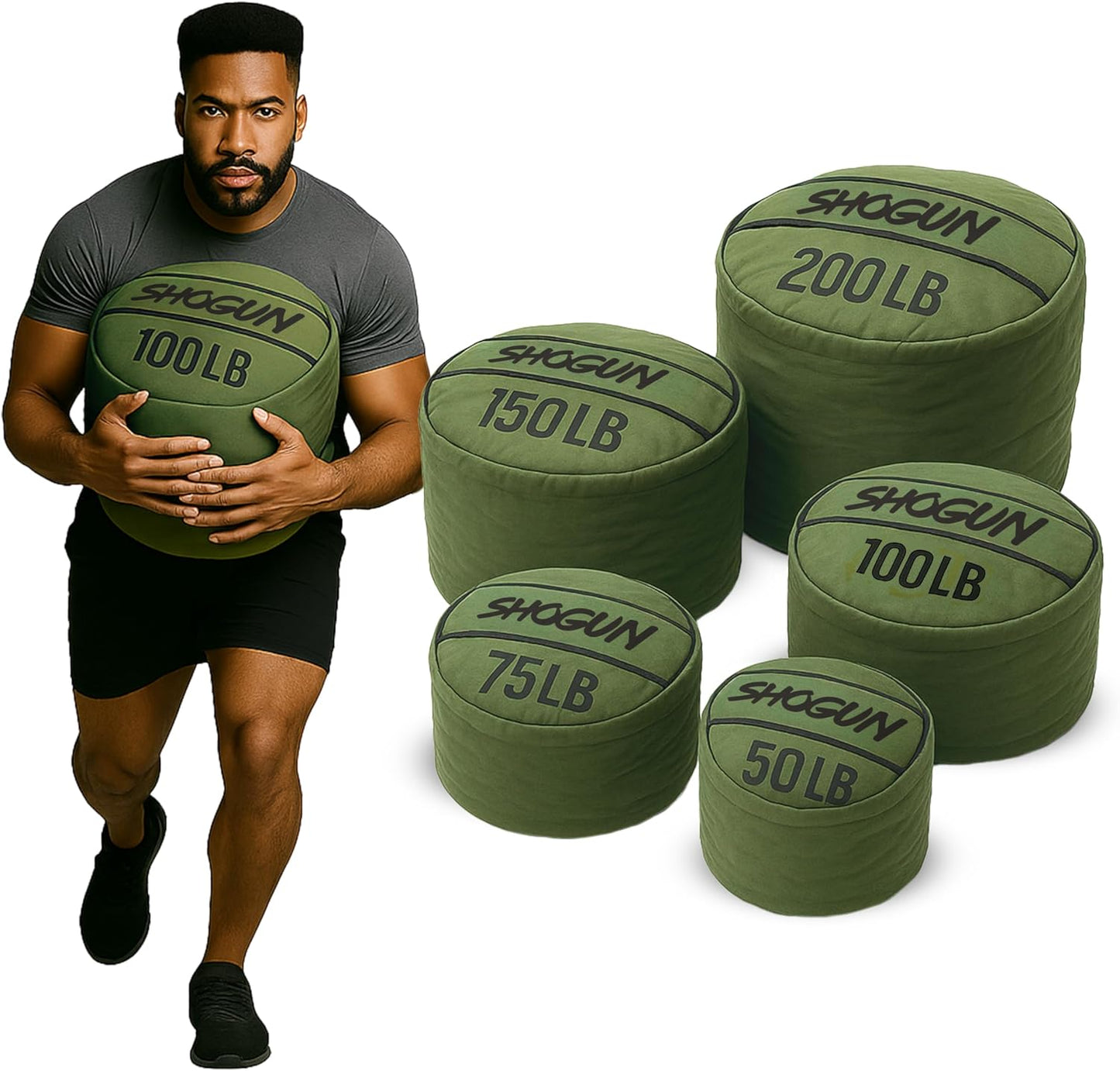 Shogun Sandbags for Working Out - Heavy Duty Adjustable Sandbag