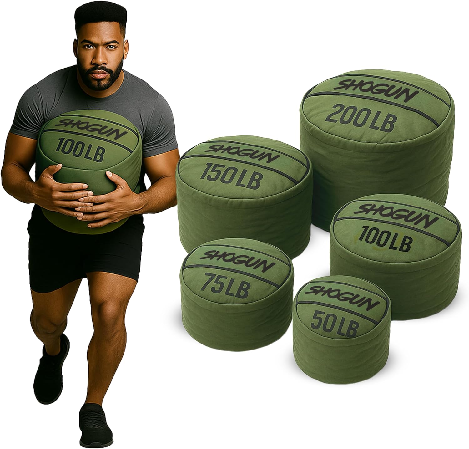 Shogun Sandbags for Working Out - Heavy Duty Adjustable Sandbag