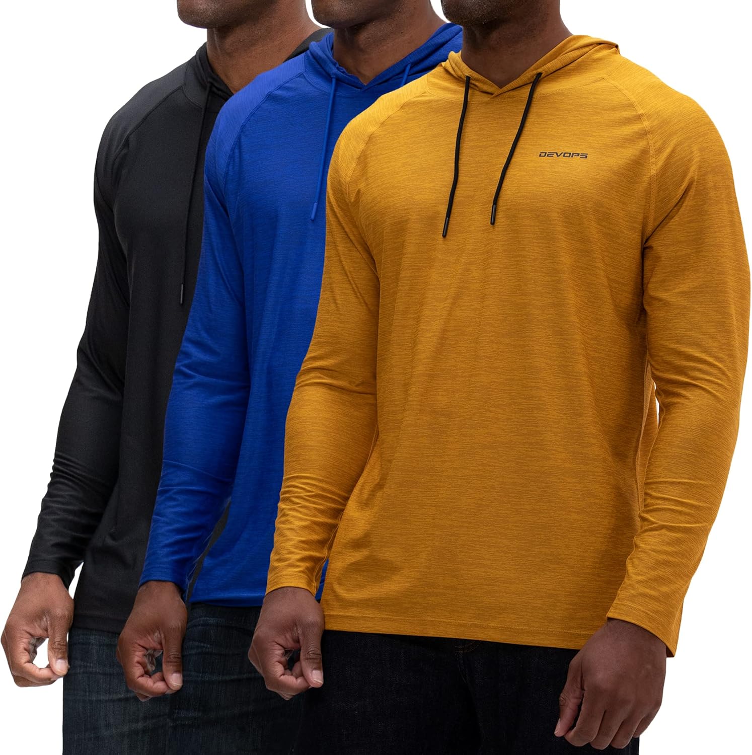 DEVOPS Men's Hoodie Long Sleeve for Fishing Hiking Running