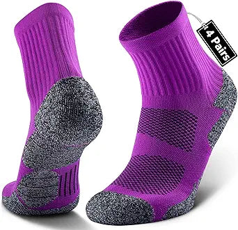 Cushioned Compression Sport Quarter Socks for Men Women Youth