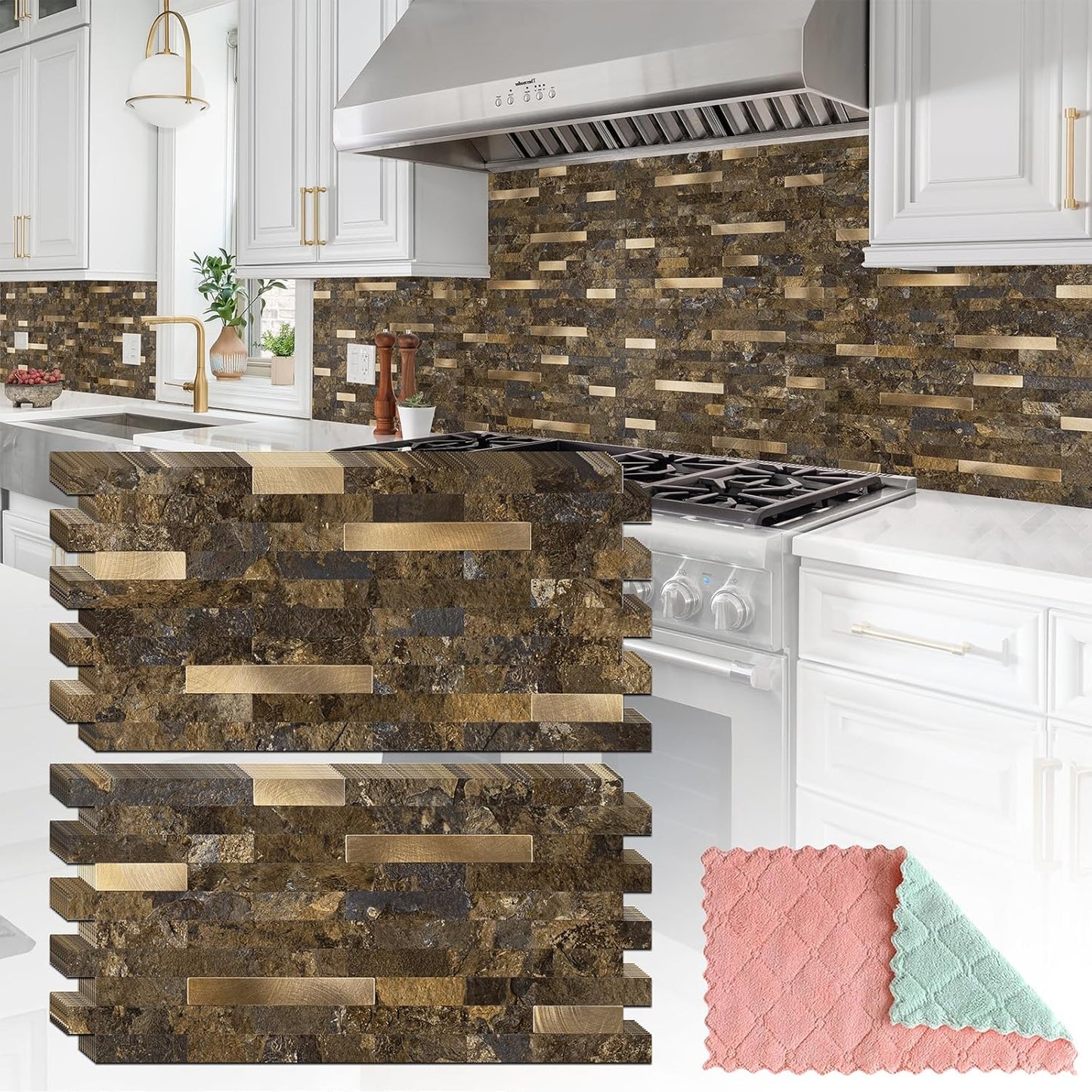 20 Sheets Peel and Stick Backsplash for Kitchen Upgrade Your Space