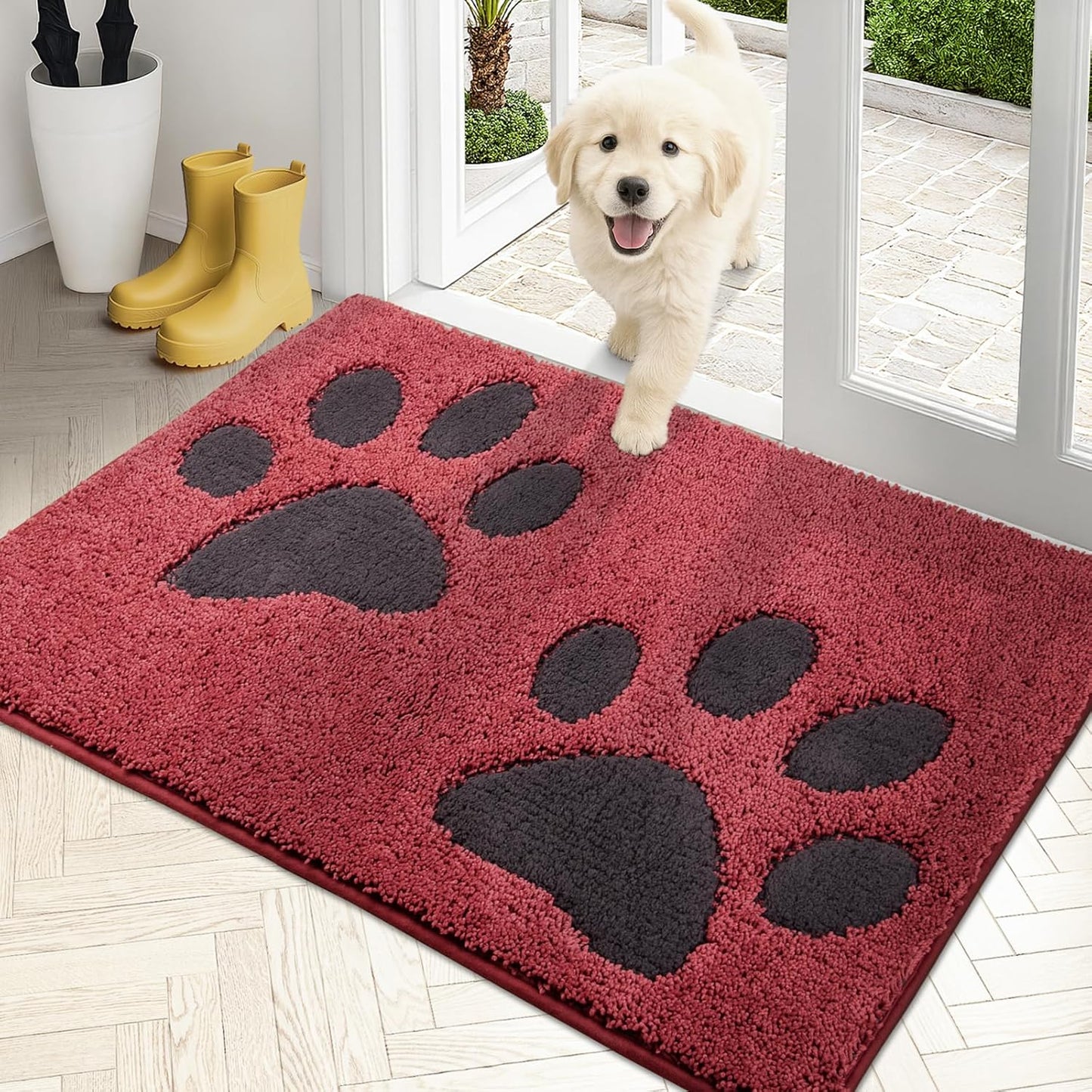 Dirt Trapping Door Mat 24in x 35.5in, Non-Skid Microfiber Rug