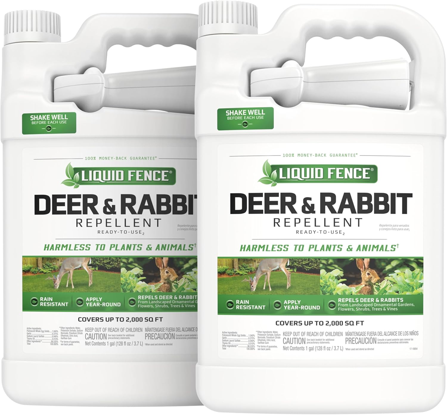Liquid Fence Deer And Rabbit Repellent 1 Gallon 2 Pack