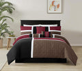 Upland 7-Piece Quilted Patchwork Comforter Set, Queen - Bold