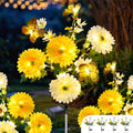 Solar Garden Light 4 Packs with Daisy and Butterfly - Decorative Path