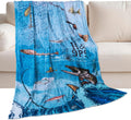 Goture Fishing Throw Blanket 60in x 50in - Soft Cozy Flannel