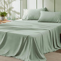 Bedsure California King Sheet Set - Soft Sage Green, Hotel Luxury