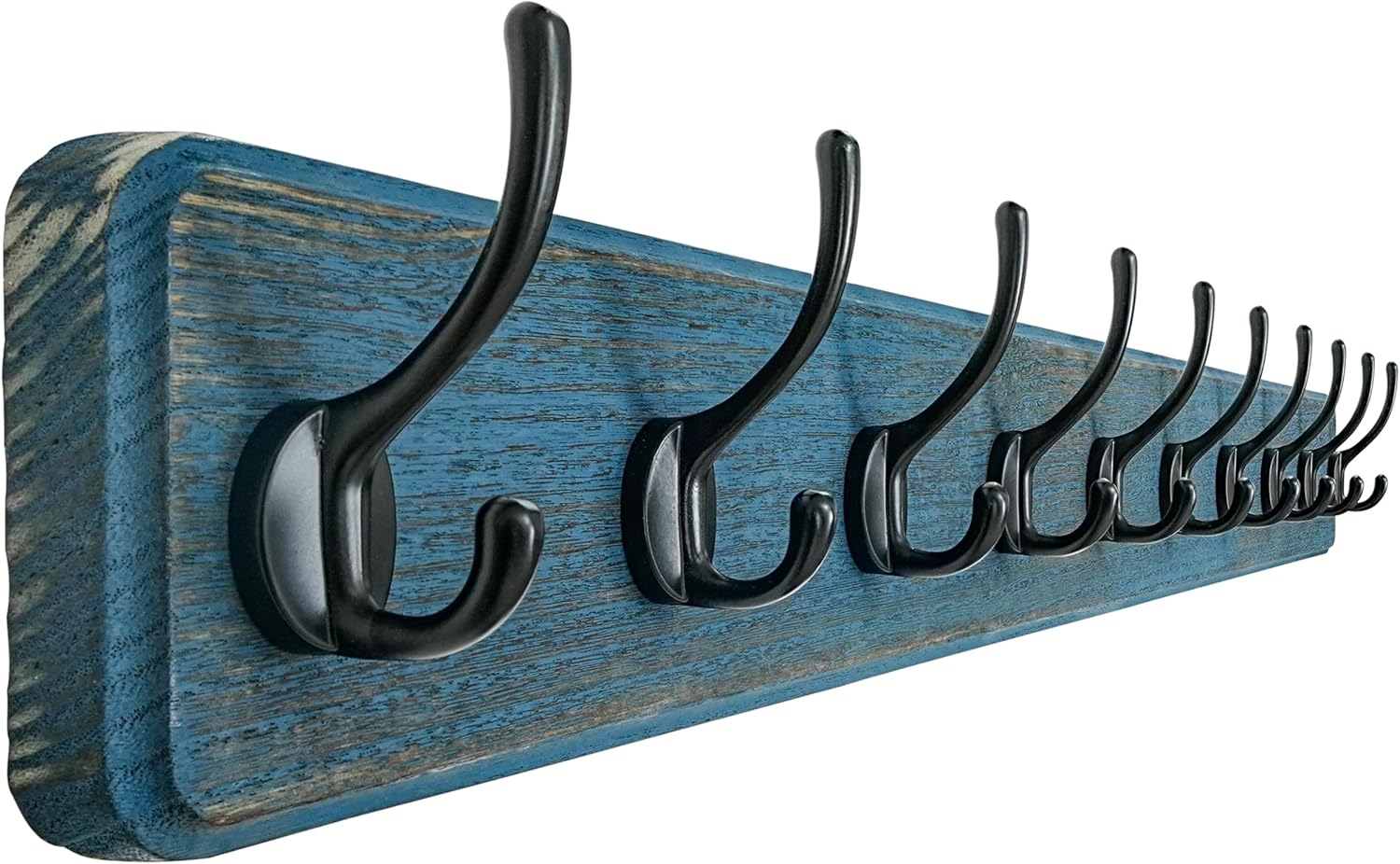 Dseap Coat Rack Wall: Heavy-Duty Wooden Hanger with 10 Hooks