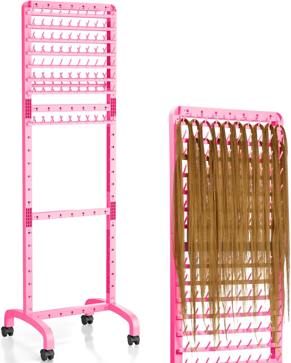 Adjustable Braiding Rack with 160 Pegs for Hair Stylists