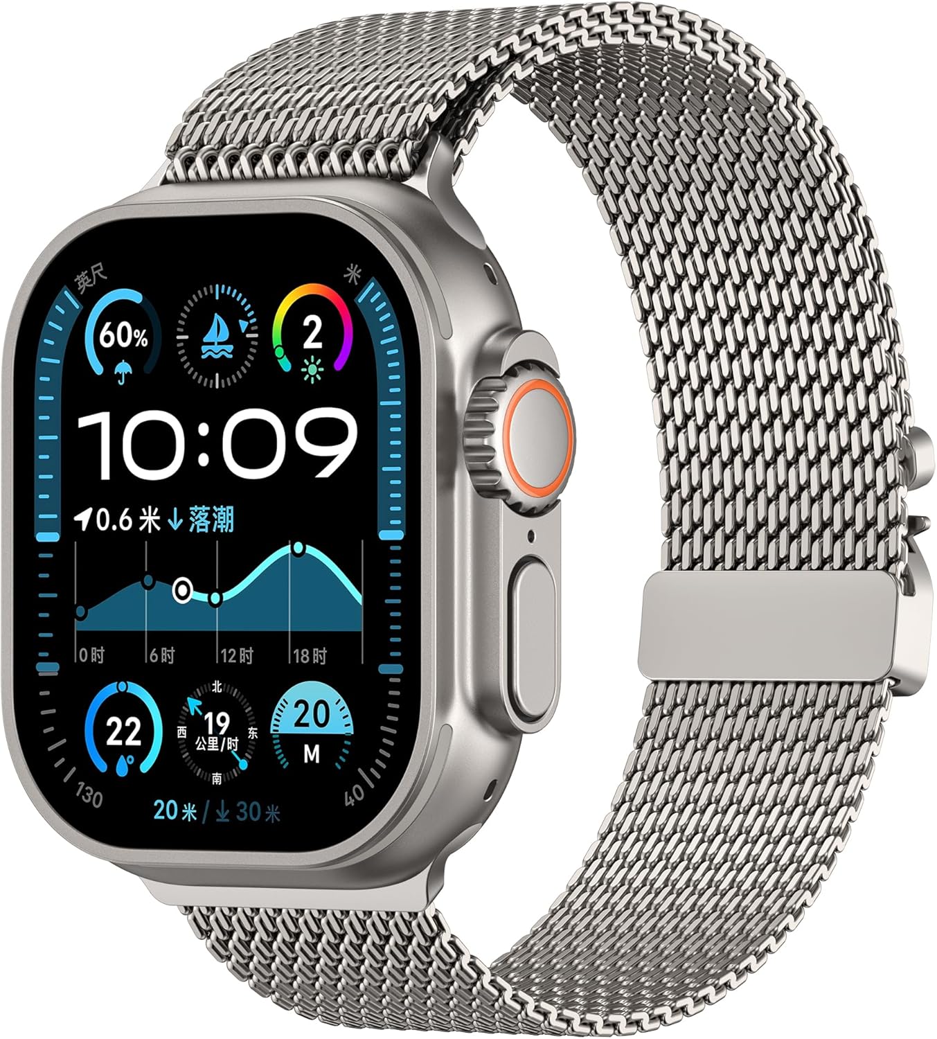 Breathable Milanese Mesh Band for Apple Watch - Adjustable Buckle - Plesechde
