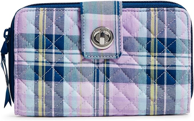 Vera Bradley Women's Cotton Turnlock Wallet with RFID Protection