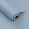Light Blue Faux Grasscloth Peel and Stick Wallpaper - Thick Linen