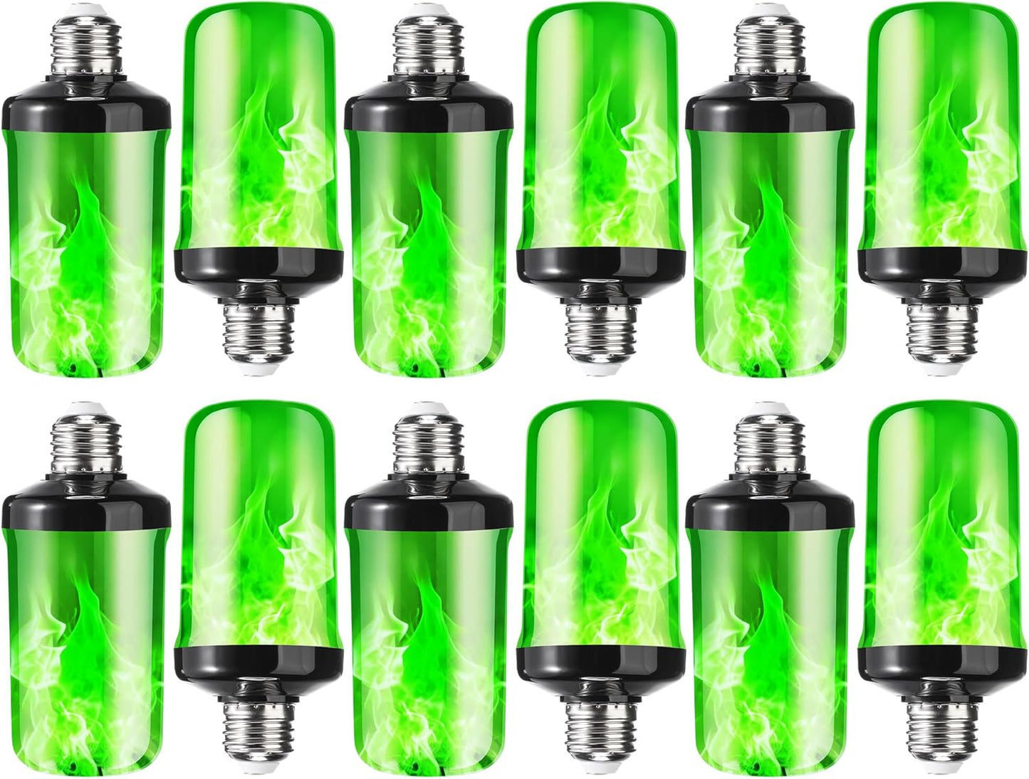 VIHOSE 12 Pcs Flickering Light Bulbs for Halloween and Christmas