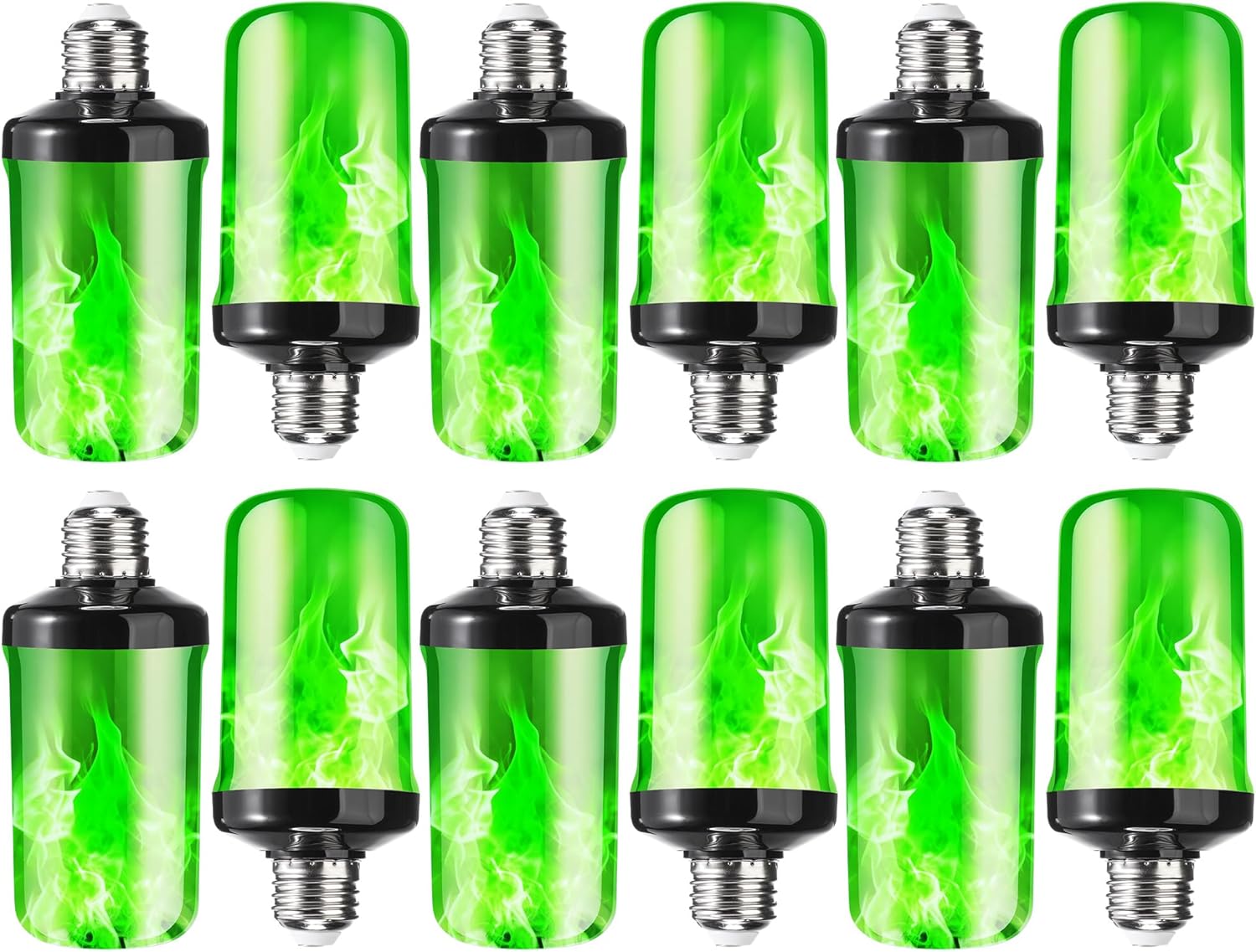 VIHOSE 12 Pcs Flickering Light Bulbs for Halloween and Christmas