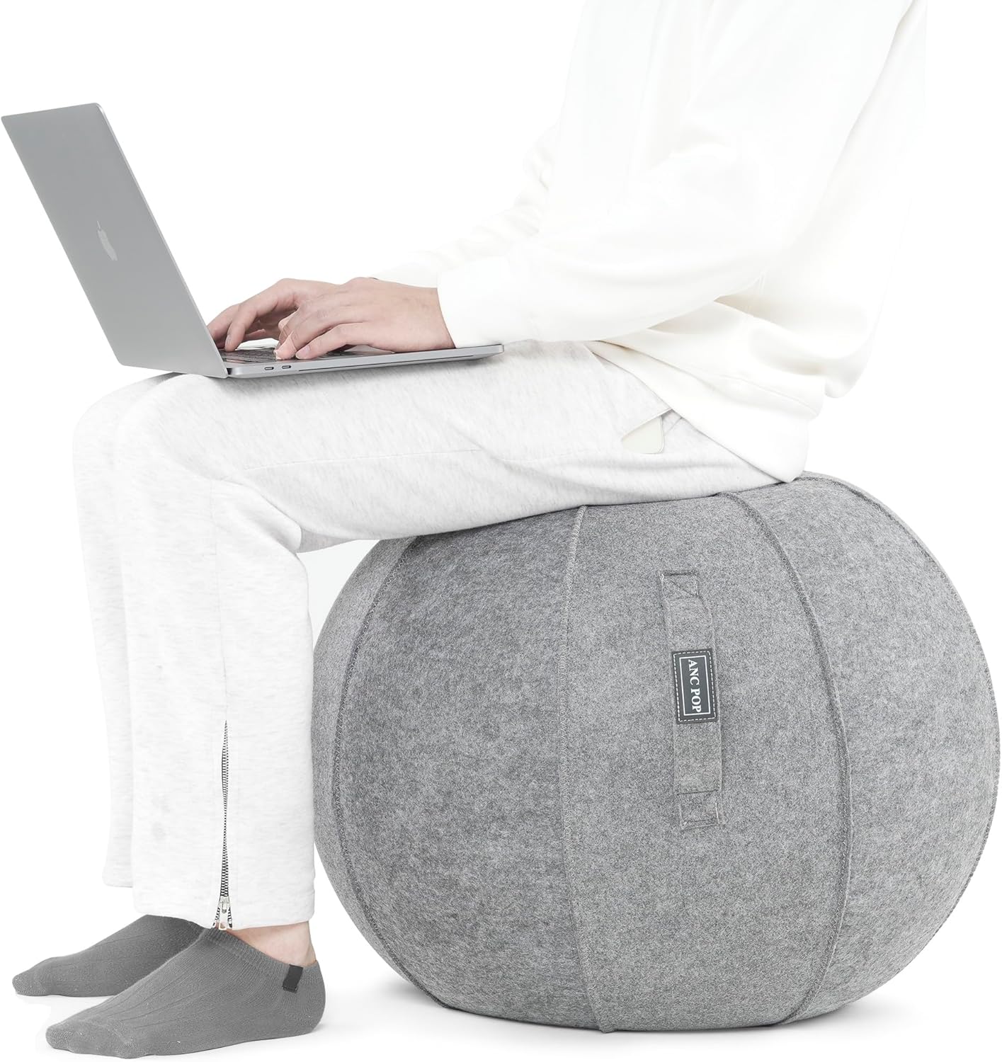 ANC POP Yoga Ball - Anti Slip Stability & Balance for Core Workout