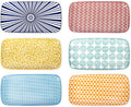 Selamica Ceramic Serving Platters 12 in Rectangular Set of 6