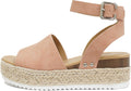 Soda Topic Open Toe Buckle Ankle Strap Espadrille Wedge - Stylish Cute
