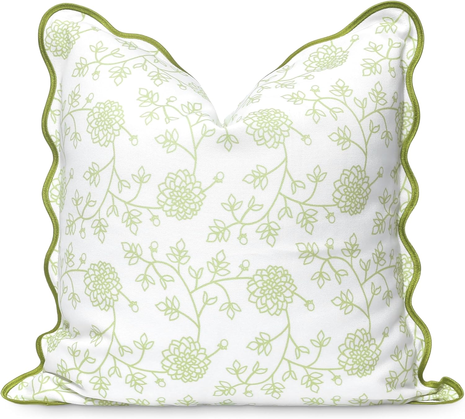 Coastal Throw Pillow Cover 20in Water Repellent Floral Design